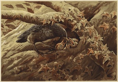 En støyende barnehage (litho) av N. Parker
