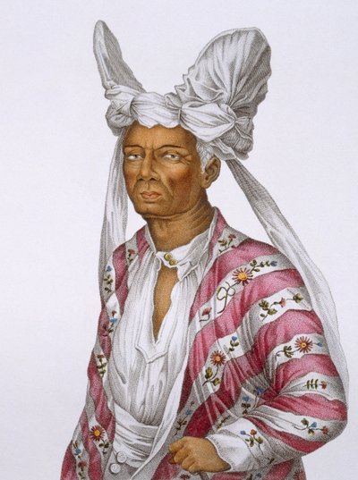 Naba-Leba, Queen of the Island of Solor, nær Timor, plate 25 fra Voyage of Discovery to Australian Lands, gravert av B. Roger, pub. 1800-04 av N. Petit