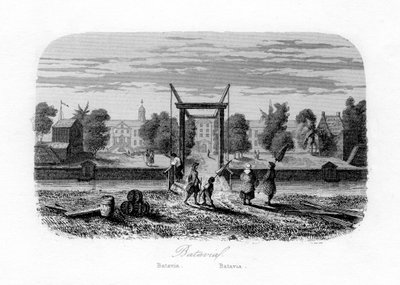 Batavia Jakarta, Indonesia, c1840. av N. Remond