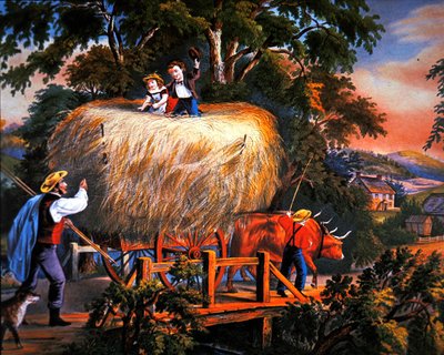 American Country Life: Haying Time- The Last Load av Currier and Ives