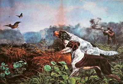 American Field Sports: A Chance for Both Barrels av Currier and Ives