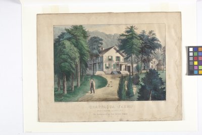 Chappaqua Farm, West Chester County, New York (håndfarget litografi) av N. and Ives J.M. (1824 95) Currier