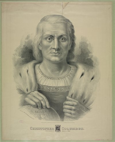 Portrett av Christopher Columbus (1451 - 1506) av Currier and Ives