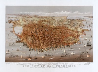 The City of San Francisco av Currier & Ives, ca. 1878 (farge litho) av Currier and Ives