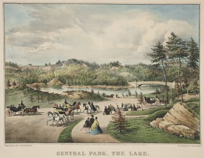 Central Park - The Lake av Currier and Ives