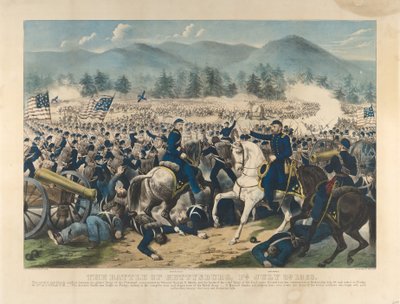 Slaget ved Gettysburg, Pa., 3. juli av Currier and Ives