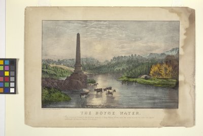 The Boyne Water (håndfarget litografi) av N. and Ives J.M. (1824 95) Currier