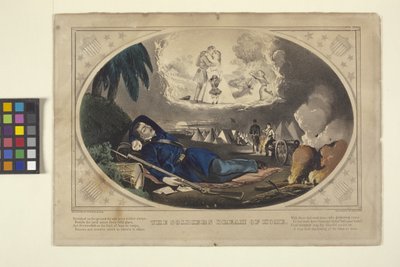 Der Traum des Soldaten von Zuhause von N. and Ives J.M. (1824-95) Currier