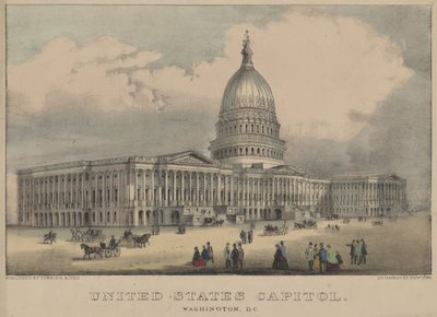 United States Capitol, Washington, D.C. 1872 (fargelitografi) av Currier and Ives