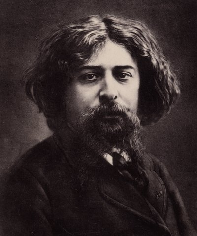Portrett av Alphonse Daudet (1840-1897), fransk forfatter (foto) av Nadar