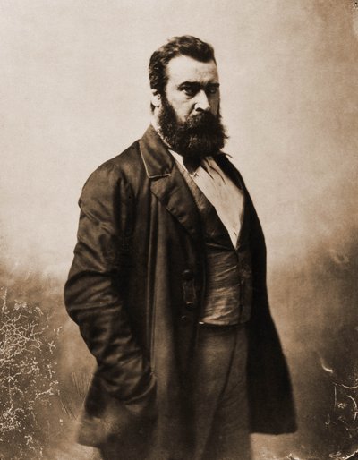 Portrett av Jean-Francois Millet, maler, gravør 1814-1875 (foto) av Nadar