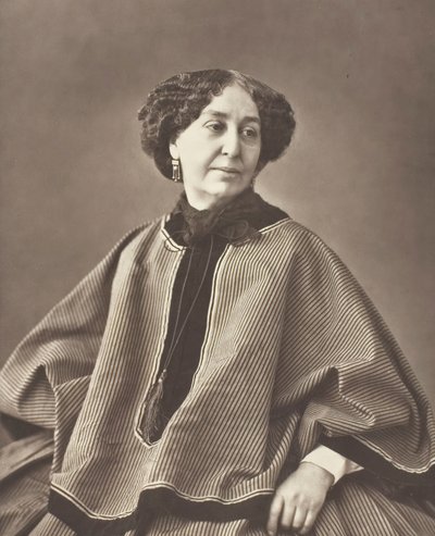Georges Sand født Amantine Lucile Aurore Dupin, fransk forfatter, 1804-1876, 1864. av Nadar