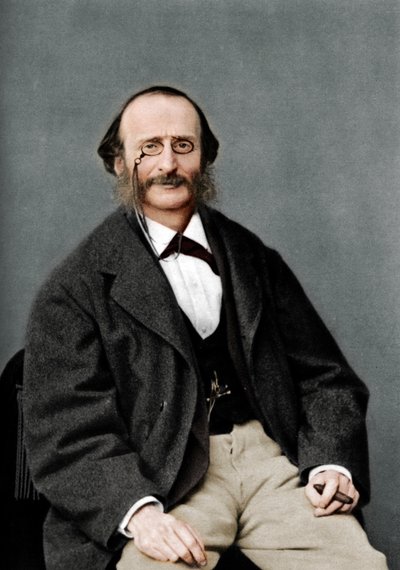 Jacques Offenbach 1819-1880, tyskfødt fransk komponist, cellist og impresario av romantikeren av Nadar