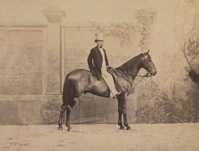 Mann på hest, ca. 1860-årene. av Nadar