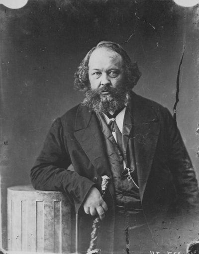 Mikhail Bakunin, russisk revolusjonær og anarkismeteoretiker, ca 1863 av Nadar