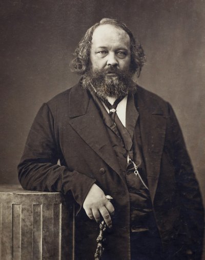 Portrett av Mikhail Alexandrovich Bakunin 1814-1876, ca 1860 av Nadar