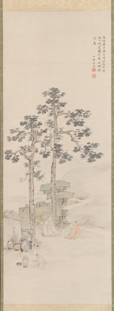 Prøve te under Wu-trærne, 1840. av Nakabayashi Chikuto