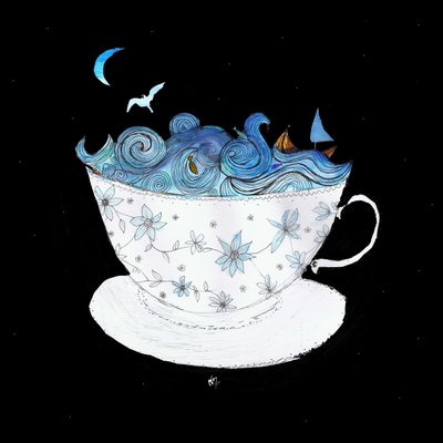 A Storm in a Teacup, 2020 (blandet media) av Nancy Moniz Charalambous