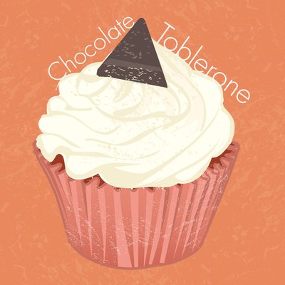 Chocoate Toblerone Cup Cake, 2019, digital kunst av Nancy Moniz Charalambous