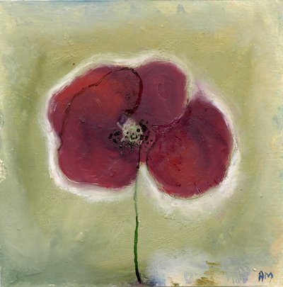 Valmue i dagboken min, 2013 (oljer) av Nancy Moniz Charalambous