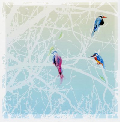 Three Little Birds, 2016, (blyant og på papir) av Nancy Moniz Charalambous