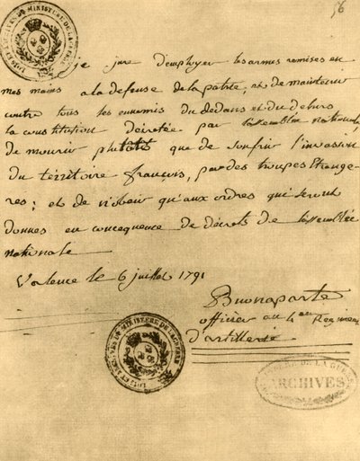 Napoleons konstitusjonelle ed, 6. juli 1791, 1921. av Napoleon Bonaparte I