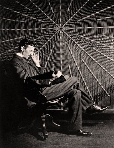 Portrett av Nikola Tesla, 1890 av Napoleon Sarony