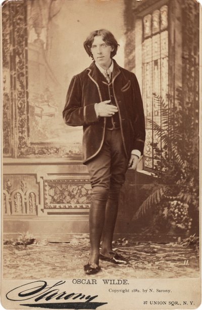 Portrett av Oscar Wilde 1854-1900, 1882. av Napoleon Sarony
