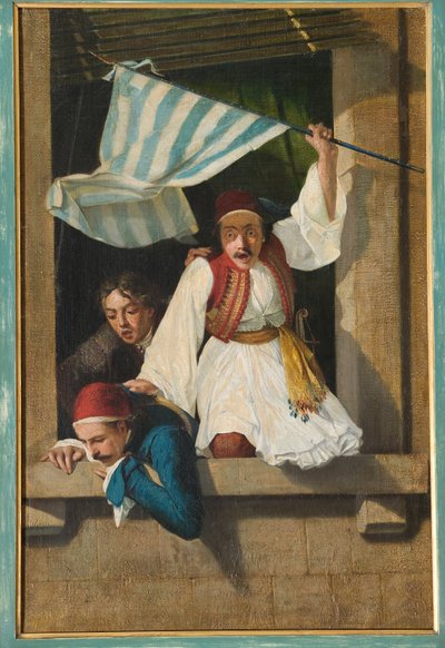 Scene fra den greske revolusjonen (olje på lerret) av Narciso Malatesta