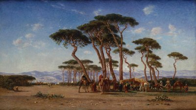 Et arabisk leirsted av Narcisse Berchere