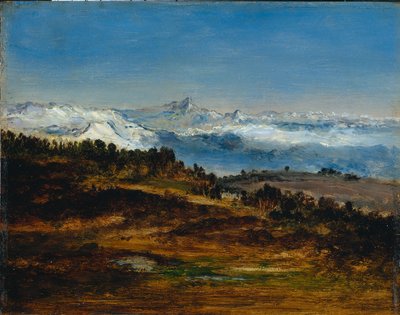 Pyreneene, toppen av Midi de Bigorre av Narcisse Diaz de la Pena