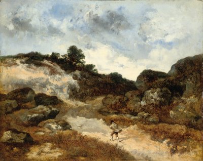 Før stormen, en karakter på den steinete veien til Jean-de-Paris av Narcisse Virgile Diaz de la Peña
