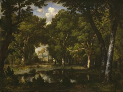Dam i skogen, 1862. av Narcisse Virgile Diaz de la Peña