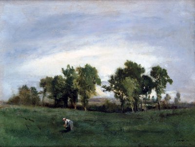 Kvinne på landsbygda, c1828-1876 av Narcisse Virgile Diaz de la Peña