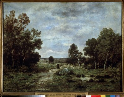 ""Høstlandskap i Fontainebleau"" (Høst i Fontainebleau) Maleri av Narcisse Virgilio Diaz de la Pena (1807-1876) 1872 Pushkin-museet, Moskva av Narcisse Virgile Diaz de la Peña