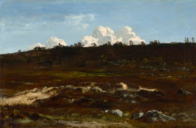 Hedensk. Hellende terreng ved Apremont med sandfure av Narcisse Virgilio Diaz de la Peña