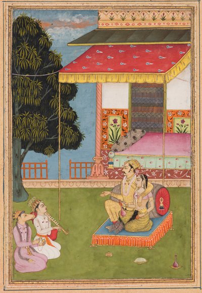En side fra en Ragamala-serie: Sri Raga, 1695. av Nasiruddin