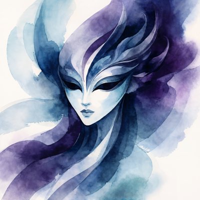 Ethereal Blue-masken av Natalie Bruns