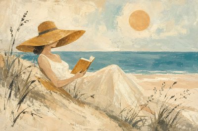 Rolig lesestund på stranden av Natalie Bruns