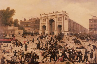 Manhood Suffrage Riots i Hyde Park, 1866 av Nathan Hughes