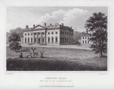 Denton Park, setet til Sir CH Ibbotson (gravering) av Nathaniel (after) Whittock