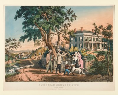 Amerikansk countryliv: oktober ettermiddag av Nathaniel Currier