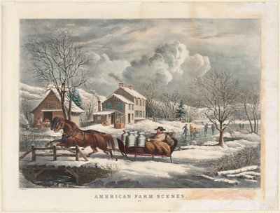 Amerikanske gårdsscener, vinter av Nathaniel Currier