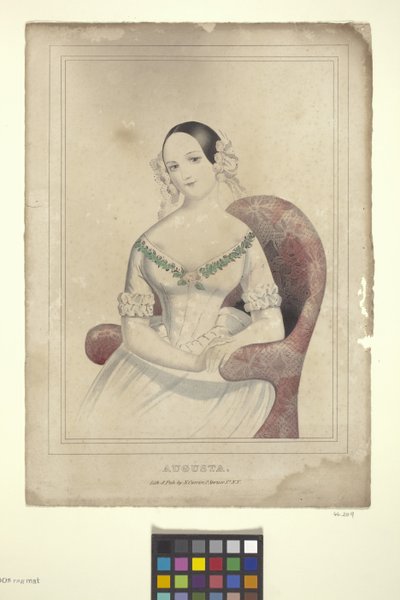 Augusta (håndfarget litografi) av Nathaniel Currier