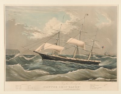 Clipper skip av Nathaniel Currier