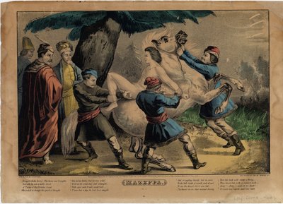 Mazeppa, plate én av fire av Nathaniel Currier