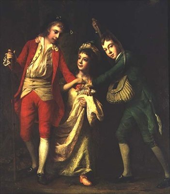James, John og Henrietta Maria, barn av Sir Henry Erskine fra Alva (olje på lerret) av Nathaniel Dance Holland