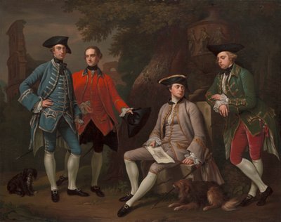 James Grant fra Grant, John Mytton, Hon. Thomas Robinson og Thomas Wynne av Nathaniel Dance