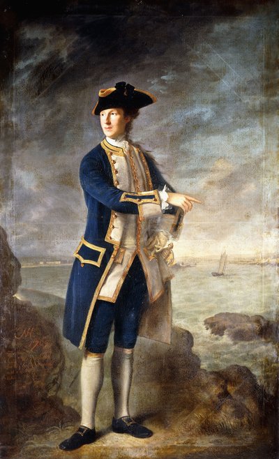 Portrett av Captain the Hon. Robert Boyle Walsingham, M.P. av Nathaniel Hone