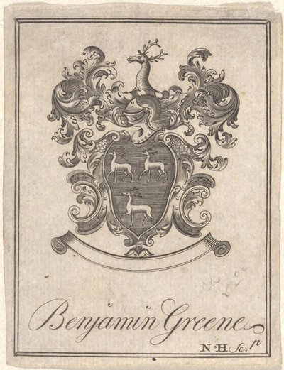 Benjamin Greene - Bokplate av Nathaniel Hurd